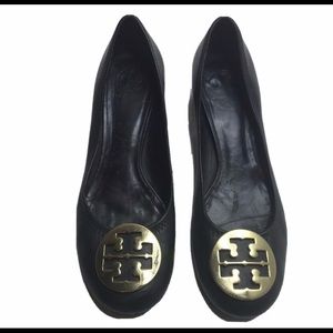 Tory Burch Reva Block Heel Black Women's 9.5